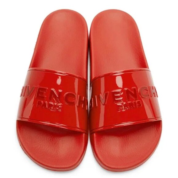 GIVENCHY Raised Logo Rubber Pool Slides Men
